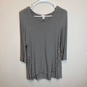 Intro. Monochrome Striped Long‎ Sleeve Top